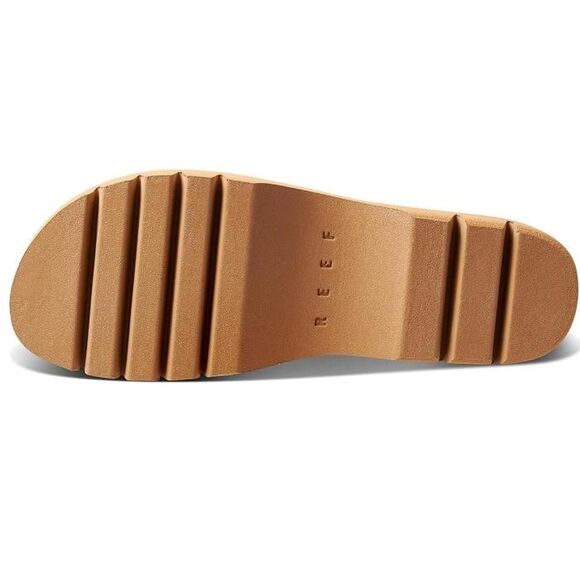 Reef Women's White & Tan Cork Cushion Vista Higher Slide PlatformSandals - Picture 4 of 7